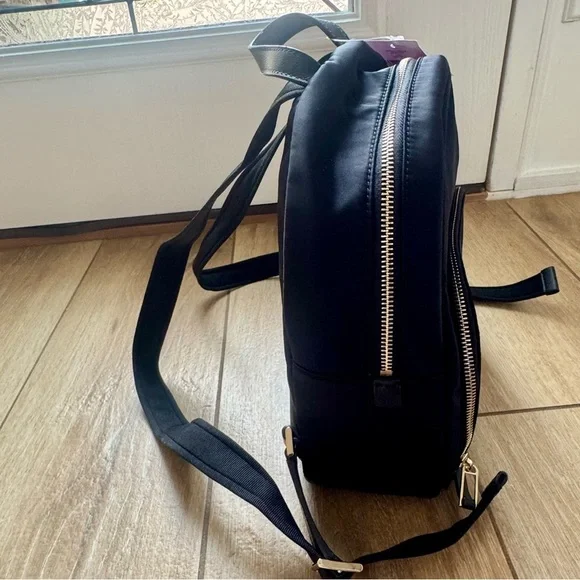 Kate Spade Black Backpack with Gold Hardware Accents display picture 3
